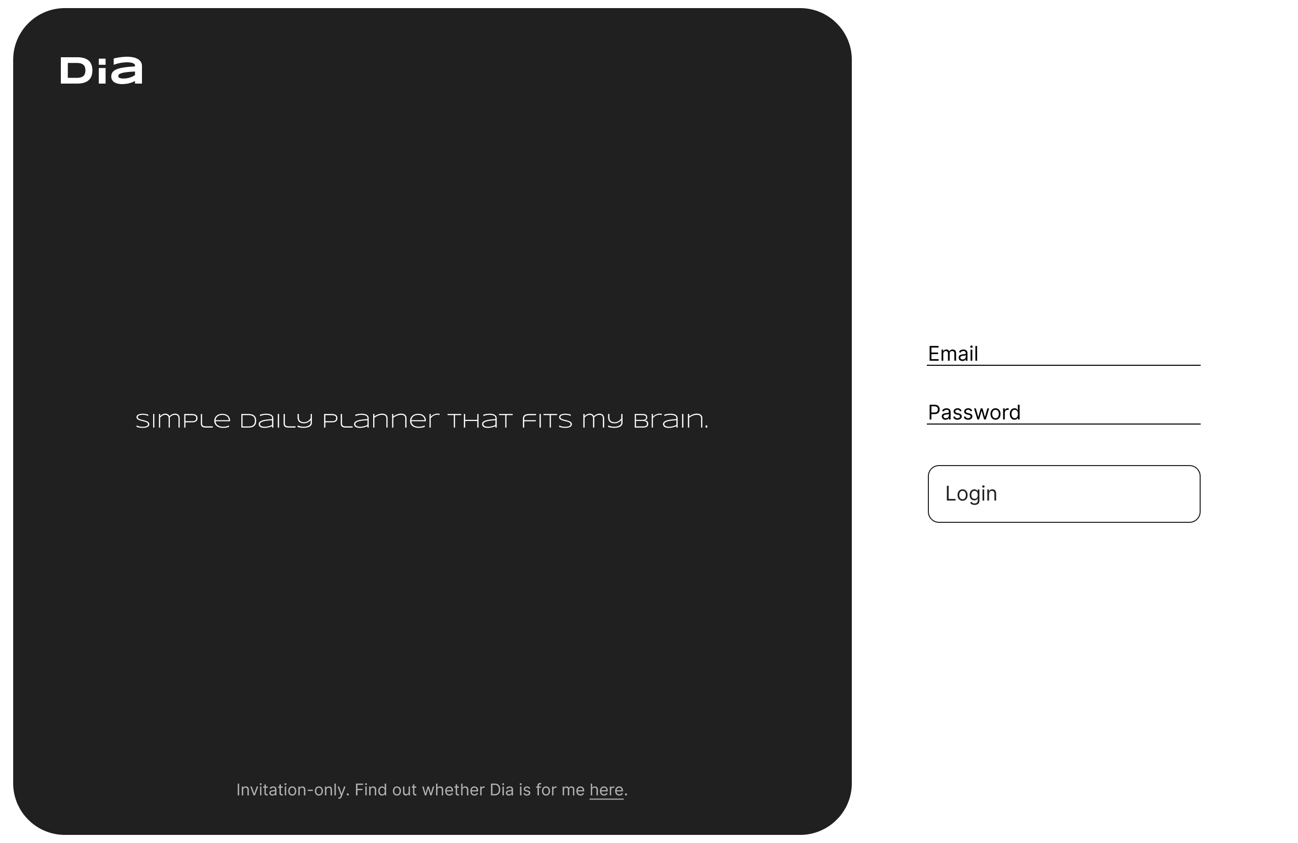 Dia Login Page